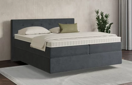 Mozart Boxspringbett Serie 7 Clementi 180x200 Samt Anthrazit H2/H4 schwebend