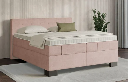 Mozart Boxspringbett Serie 7 Clementi 200x190 Feiner Stoff Rose Glow H3