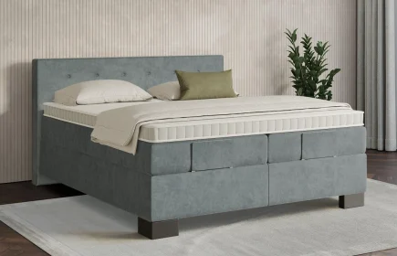 Mozart Boxspringbett Serie 7 Clementi 200x200 Samt Dusty Blues H3