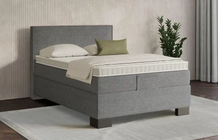 Mozart Boxspringbett Serie 7 Händel 100x220 Grober Stoff Charcoal frost H3