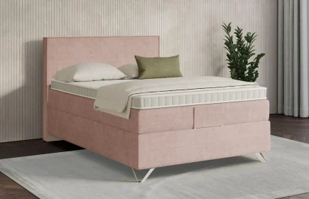 Mozart Boxspringbett Serie 7 Händel 120x200 Feiner Stoff Rose Glow H2