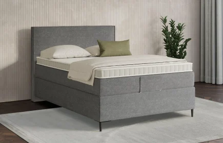 Mozart Boxspringbett Serie 7 Händel 120x200 Grober Stoff Charcoal frost H3