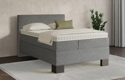 Mozart Boxspringbett Serie 7 Händel 140x200 Grober Stoff Charcoal frost H3