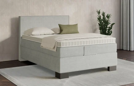 Mozart Boxspringbett Serie 7 Händel 140x220 Feiner Stoff Lunar Mist H2
