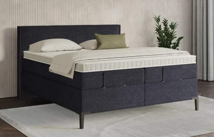 Mozart Boxspringbett Serie 7 Händel 180x200 Grober Stoff Celestial Ink H3/H3