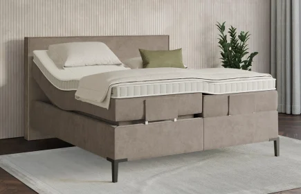 Mozart Boxspringbett Serie 7 Händel 180x220 elektrisch Samt Cookie H3/H3