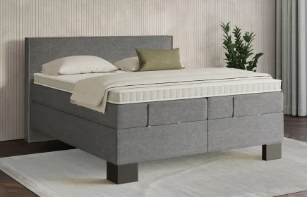 Mozart Boxspringbett Serie 7 Händel 200x200 Grober Stoff Charcoal frost H3