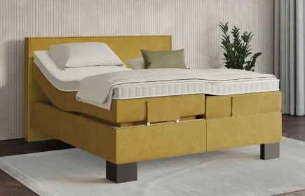 Mozart Boxspringbett Serie 7 Händel 240x220 elektrisch Samt Mustard H3/H3