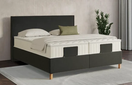 Mozart Boxspringbett Serie 7 Händel 240x220 Samt Raven Silk H3/H4 Königliche Matratze