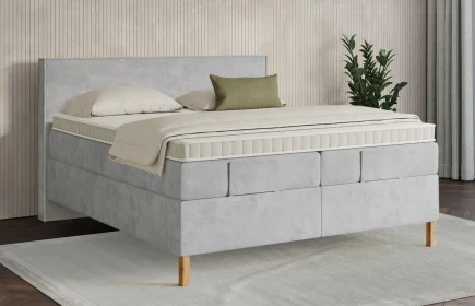 Mozart Boxspringbett Serie 7 Händel 280x200 Samt Fog Grey H3/H3