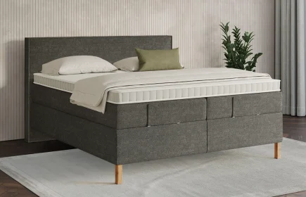 Mozart Boxspringbett Serie 7 Händel 280x220 Grober Stoff Muddy Brown H3/H3
