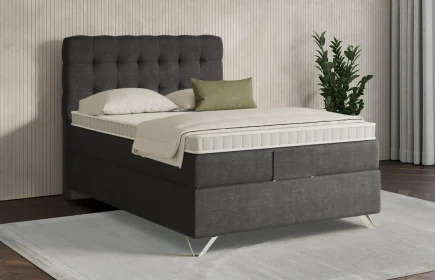 Mozart Boxspringbett Serie 7 Haydn 120x200 Feiner Stoff Carbon Grey H3