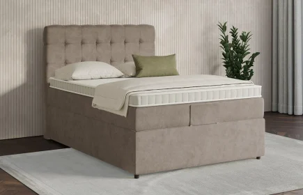 Mozart Boxspringbett Serie 7 Haydn 120x200 mit Bettkasten Samt Cookie H3