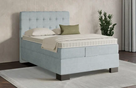 Mozart Boxspringbett Serie 7 Haydn 140x200 Feiner Stoff Frosted Azure H3