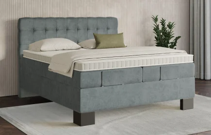 Mozart Boxspringbett Serie 7 Haydn 160x200 Samt Dusty Blues H2/H3