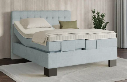 Mozart Boxspringbett Serie 7 Haydn 180x200 elektrisch Feiner Stoff Frosted Azure H3/H2