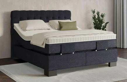 Mozart Boxspringbett Serie 7 Haydn 180x200 elektrisch Grober Stoff Celestial Ink H3/H3