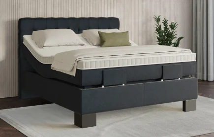 Mozart Boxspringbett Serie 7 Haydn 180x200 elektrisch Samt Night Blue H3/H4