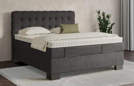 Mozart Boxspringbett Serie 7 Haydn 180x200 Feiner Stoff Carbon Grey H3/H3
