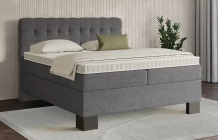 Mozart Boxspringbett Serie 7 Haydn 180x200 Grober Stoff Anthrazit H3/H4