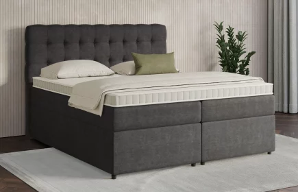 Mozart Boxspringbett Serie 7 Haydn 180x200 mit Bettkasten Feiner Stoff Anthrazit H3/H3