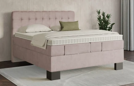 Mozart Boxspringbett Serie 7 Haydn 180x200 Samt Blossom Pink H3/H3