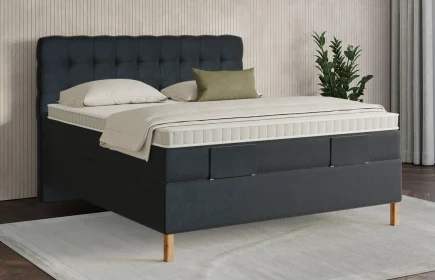 Mozart Boxspringbett Serie 7 Haydn 180x200 Samt Night Blue H3/H3
