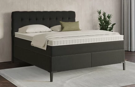 Mozart Boxspringbett Serie 7 Haydn 180x200 Samt Schwarz H3/H2