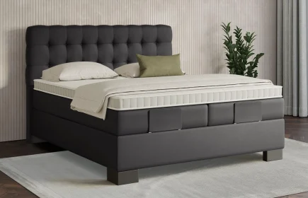 Mozart Boxspringbett Serie 7 Haydn 180x220 Kunstleder All  Black H2/H2