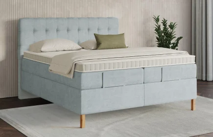 Mozart Boxspringbett Serie 7 Haydn 200x200 Feiner Stoff Frosted Azure H3