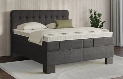 Mozart Boxspringbett Serie 7 Haydn 240x200 Feiner Stoff Carbon Grey H3/H2