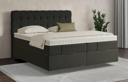 Mozart Boxspringbett Serie 7 Haydn 240x200 Samt Raven Silk H3/H2 schwebend