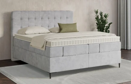 Mozart Boxspringbett Serie 7 Haydn 240x210 Samt Fog Grey H3/H2