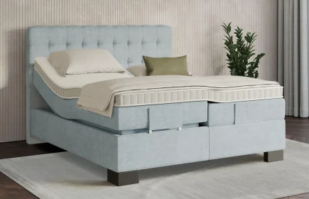 Mozart Boxspringbett Serie 7 Haydn 280x200 elektrisch Feiner Stoff Frosted Azure H4/H4