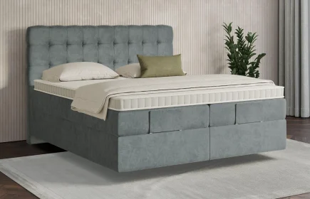Mozart Boxspringbett Serie 7 Haydn 280x200 Samt Dusty Blues H4/H3 schwebend