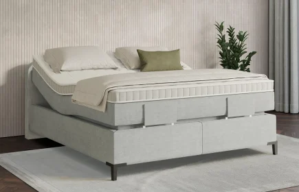 Mozart Boxspringbett Serie 7 Salieri 180x200 elektrisch Feiner Stoff Lunar Mist H3/H2