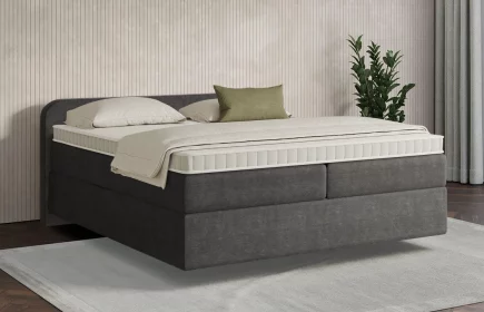 Mozart Boxspringbett Serie 7 Salieri 180x200 Feiner Stoff Anthrazit H3/H2 schwebend