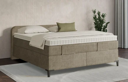 Mozart Boxspringbett Serie 7 Salieri 180x200 Feiner Stoff Dusty Taupe H3/H3