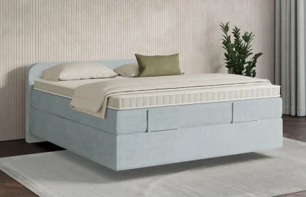 Mozart Boxspringbett Serie 7 Salieri 180x200 Feiner Stoff Frosted Azure H2/H3 schwebend
