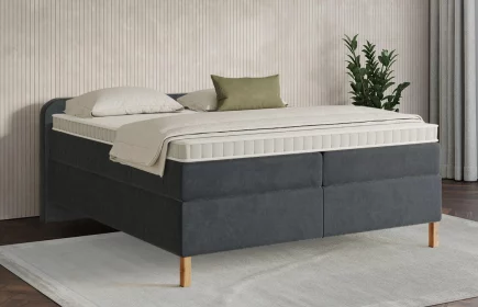 Mozart Boxspringbett Serie 7 Salieri 180x200 Samt Anthrazit H3/H3