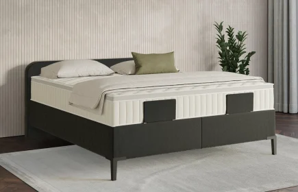 Mozart Boxspringbett Serie 7 Salieri 180x200 Samt Raven Silk H3/H3 Königliche Matratze