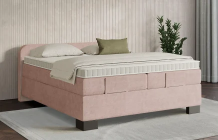 Mozart Boxspringbett Serie 7 Salieri 180x220 Feiner Stoff Rose Glow H3/H3