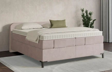 Mozart Boxspringbett Serie 7 Salieri 180x220 Samt Blossom Pink H3/H3