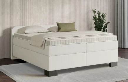 Mozart Boxspringbett Serie 7 Salieri 200x200 Samt Cremeweiß H3