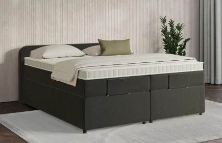 Mozart Boxspringbett Serie 7 Salieri 240x220 mit Bettkasten Samt Raven Silk H4/H3