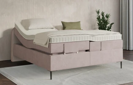 Mozart Boxspringbett Serie 7 Salieri 280x220 elektrisch Samt Blossom Pink H3/H3