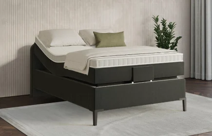 Mozart Boxspringbett Serie 7 Salieri 90x200 elektrisch Samt Raven Silk H3