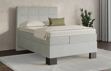 Mozart Boxspringbett Serie 7 Schubert 120x200 Feiner Stoff Lunar Mist H2