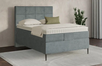 Mozart Boxspringbett Serie 7 Schubert 120x200 Samt Dusty Blues H3