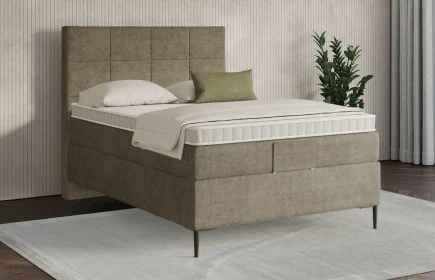 Mozart Boxspringbett Serie 7 Schubert 140x200 Feiner Stoff Dusty Taupe H3